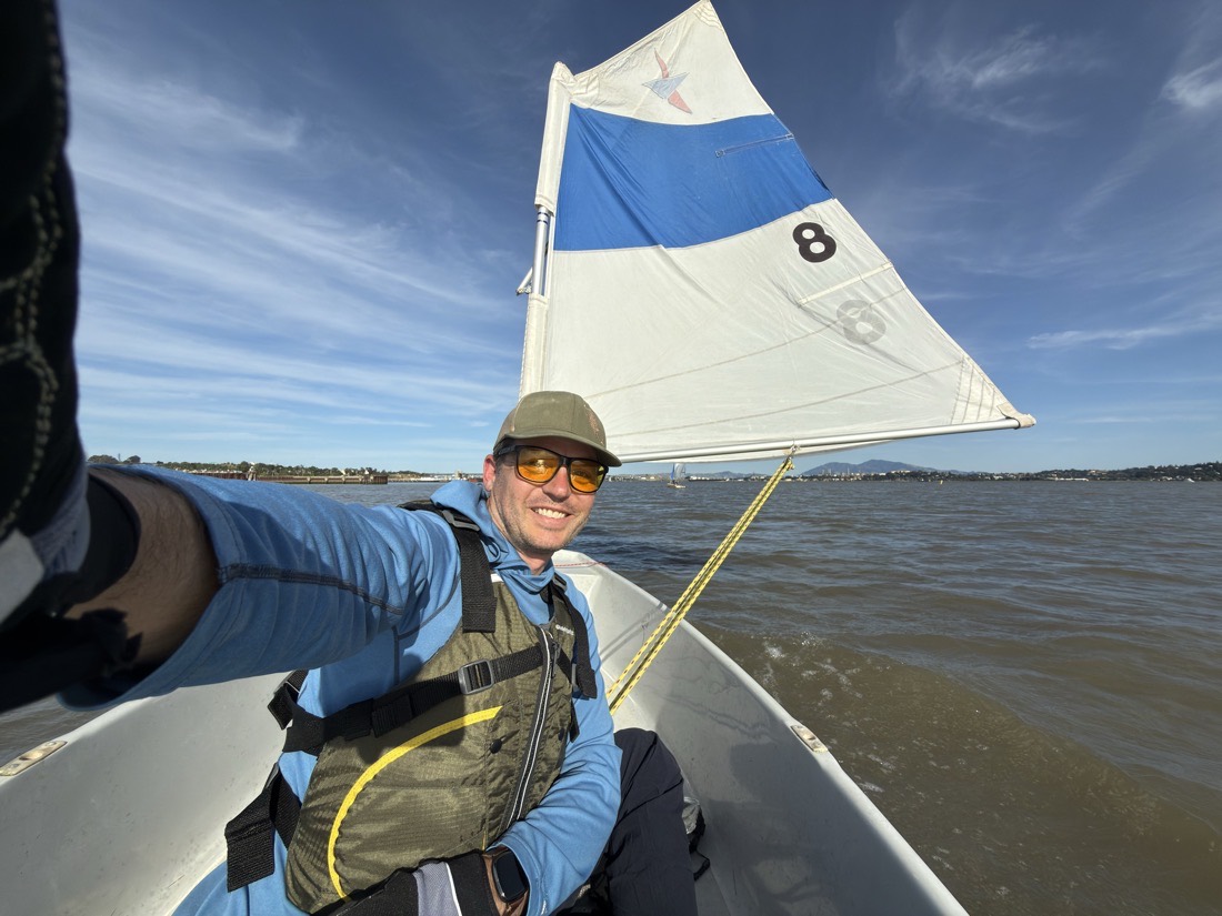Tye Moody sailing on San Pablo Bay